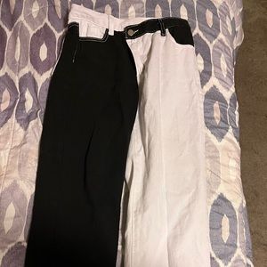 Black and White Jeans
